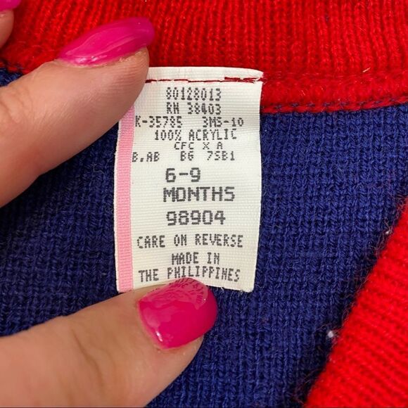 Boys Vintage Cardigan Sweater Size 6-9 Months - Picture 4 of 4